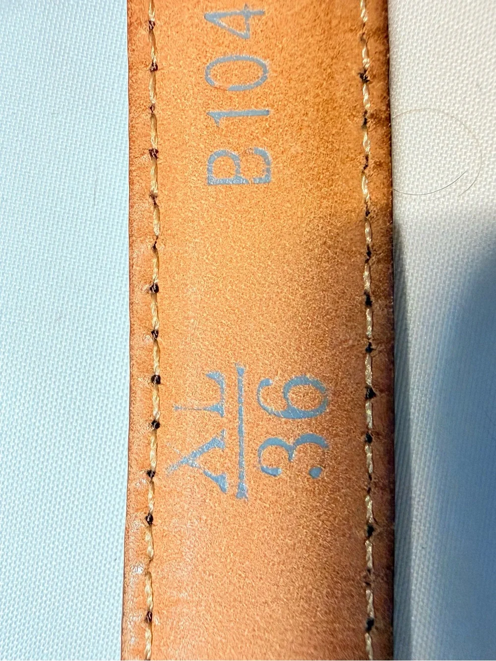 Brighton Brown Croc Embossed Leather Belt Silver Hardware Size 36 XL (B1043T)